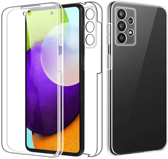 Husa din silicon 360&deg;, Compatibila cu Samsung Galaxy A52/s 5G, Transparent