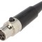 Mufă XLR mini mamă 5 pini cablu lipire 4A 0,5mm2 drept