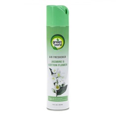 Spray Odorizant, Green World, 3 &icirc;n 1, Parfum Iasomie și Flori de Bumbac, Capacitate 300 ml