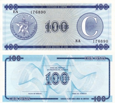 CUBA 100 pesos - serie C UNC!!! foto
