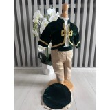 Cumpara ieftin Costum botez print, verde - DPH395