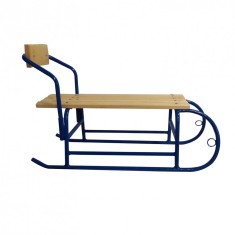 Sanie din metal si lemn, rezistenta pentru sezonul de iarna, plimbari in zapada, derdelus, ATS, model unisex, cu 2 locuri