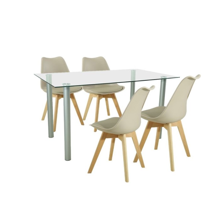 Set de masă Midori 4+1 bej