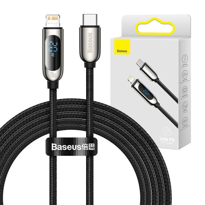 USB-C cable for Lightning Baseus Display, PD, 20W, 2m (black)