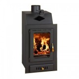 Focar de semineu tip centrala, Prity VMW15, metalica, 6,4 kg/h, 500 x 520 x 900