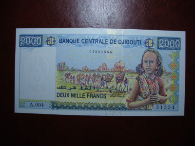 DJIBOUTI 2000 FRANCI UNC foto