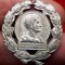 I.812 INSIGNA SUEDIA FEDERATIA SUEDEZA DE GIMNASTICA h28mm argintie