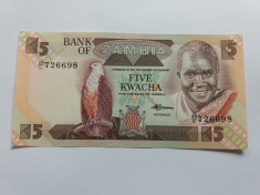 Zambia 5 kwacha 1980-UNC foto