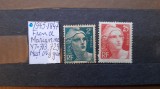1945-Franta-Marianne de Gandon YT=713-729 2 val Nest.
