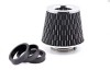 Filtru Aer Sport Universal Carbon 76mm, Conic, 3 Adaptoare 65/70/77mm, Admisie Directa, Benzina/Diesel
