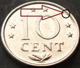 Cumpara ieftin Moneda exotica 10 CENTI- ANTILELE OLANDEZE (Caraibe), anul 1975 *cod 4455 EROARE