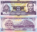 Honduras 2 Lempiras 2012 UNC Bancnota Straina Necirculata