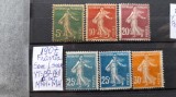 1907 Franta semanat.Y.T.137-141-6 val.-MNH+MH, Stampilat