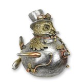 Bufnita in balon-statueta steampunk din rasini SP-66