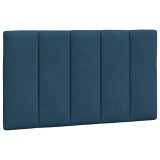 Cumpara ieftin Perna tablie de pat, Hanko, albastru, 80 cm, catifea