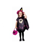 Costum carnaval mica vrajitoare, marime 92/104 cm (3-4 Ani)