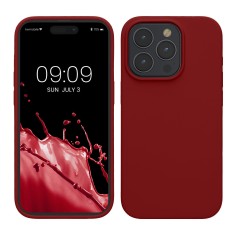 Husa Kwmobile pentru Apple iPhone 15 Pro Max, Rosu inchis, Silicon, KWM000020CD014C