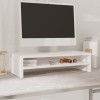 VidaXL Stand pentru monitor, alb, 50x24x13 cm, lemn masiv de pin 813915