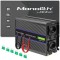 Invertor cu undă sinusoidală modificată monolit Qoltec 3000 | 12V &ndash; 230V | 1500/3000W | USB