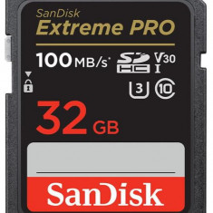 Card de memorie SanDisk Extreme Pro SDHC, 32GB, UHS-I U3, Clasa 10, V30