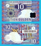 Olanda (pick 99) 10 Gulden 1997 UNC serie: 1129684486; Abstract