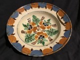 Arta / Traditie - Farfurie veche taraneasca cu flori realizata in Transilvania !