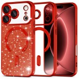 Asteroid GSM - Luxury Glitter MagSafe - iPhone 18 Pro Max / iPhone 17 Pro Max - Red