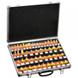 Freze Lemn Profilate pentru Oberfreza Profesionale, Set 50 Piese, Tija 8 mm, Freze TCT pentru Lemn