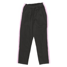 Pantaloni Medicali Pe Stil, Negri cu dunga Roz deschis cu Elastan cu Elastic - L, talia-0-104cm