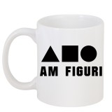 Cana alba personalizata &quot;Am figuri&quot;, INOVATIX&reg;. 330ml