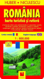 Rom&acirc;nia. Hartă turistică şi rutieră - Paperback brosat - Huber Kartographie - Niculescu