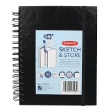 Caiet pentru schite si desen DERWENT Professional, A5, cu spira, 56 coli, 165