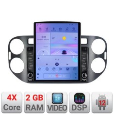 Navigatie VW TIGUAN si Golf Plus 2007-2011 ecran tip TESLA 9.7" cu Android Radio Bluetooth Internet GPS WIFI 2+32 DSP Quad Core CarStore Technology