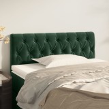 Cumpara ieftin Tăblie de pat, verde &icirc;nchis, 90x7x78/88 cm, catifea