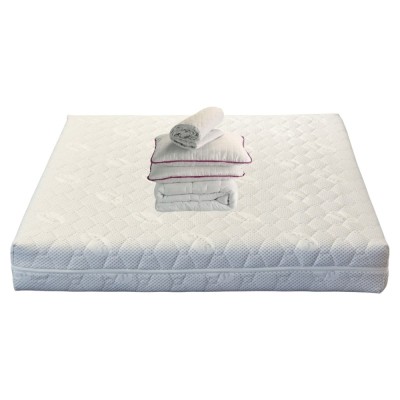 Set Saltea ortopedica Jupiter Memory One 180x200x24cm cu spuma poliuretanica, memory foam 4 cm, husa hipoalergenica, fermitate mediu-tare, Pachet text foto