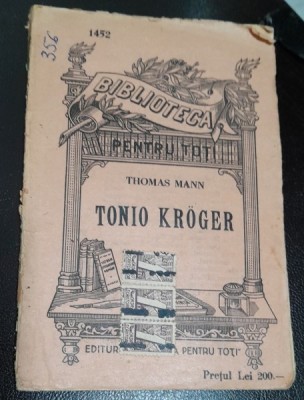 Tonio Kroger - Thomas Mann foto
