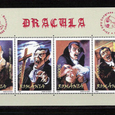 ROMANIA 2004 - DRACULA, BLOC DANTELAT, MNH - LP 1640