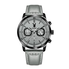 Ceas Barbati Playboy 3065 Gri , Design Business, Functii Multiple, Rezistent la socuri, Rezistent la Apa 3ATM