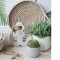 Set 3 cosuri din iarba de mare pentru depozitare cu maner