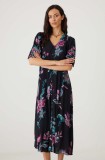 Medicine rochie culoarea negru, midi, evazată