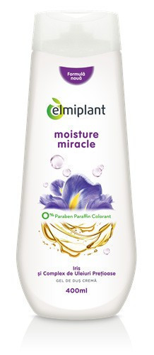 Gel de dus crema Moisture Miracle (iris &amp; uleiuri pretioase), 400ml, Elmiplant