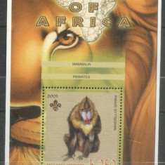 Malawi 2005 Wild Animals, Africa, Monkeys, perf. sheet, MNH S.223