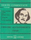 Grigore Alexandrescu - Fabule (Texte comentate)