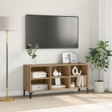 vidaXL Suport TV Stejar Artizanal Lemn prelucrat, Metal Mediul Suport TV