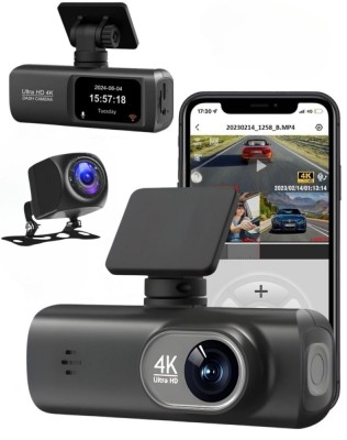 Camera de bord DVR V22 QOVU&amp;reg;, 4K Fata 2K Spate, WiFi &amp;amp; Aplicatie dedicata, Camp vizual ultra-larg de 170&amp;deg;, Capacitate 128GB, Inregistrare in bucla &amp;amp; S foto
