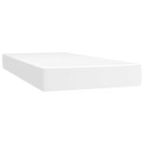 Cumpara ieftin Saltea cu arcuri buzunar, fermitate medie, alb, 100x200x20 cm, piele ecologica