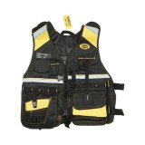 Vesta de lucru Crownman din material textil Oxford, cu buzunare pentru scule si accesorii de montaj, bricolaj si lucrari practice