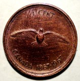 B.819 CANADA CENTENAR 1 CENT 1967, America de Nord, Bronz