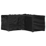 Husă Mobilier Grădină L vidaXL 215x215x90 cm, PE, Negru, Impermeabilă, Protecție UV, Ratan