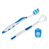 Set Igienă Dentară Dental Kos, 3 Bucăți, Alb și Albastru, Oem